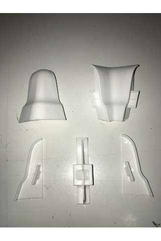 Laminat Parke Süpürgelik Köşe Bağlantı Aparatı 6 cm Beyaz