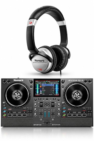 Numark Mixstream Pro Go Wifi Bataryalı Standalone Dj Controller & Hf 125 Profesyonel Dj Kulaklık