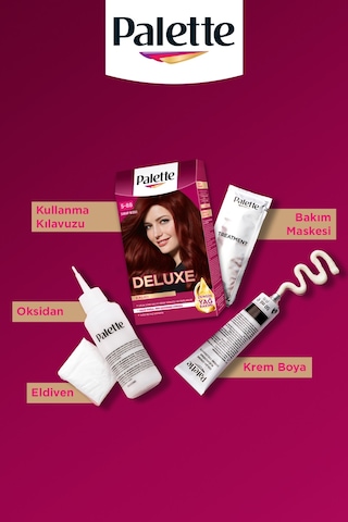 Palette Deluxe 5 - 889 Şarap Kızılı Saç Boyası (455871127)