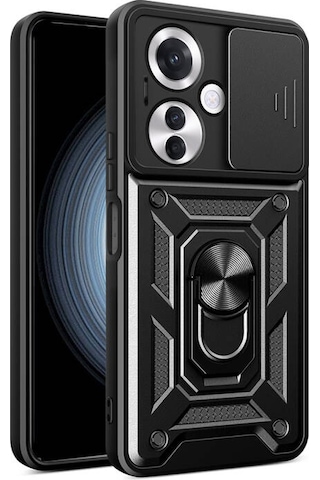 Nihcase Oppo Reno 11f 5g Kılıf Magnetik Standlı Kamera Korumalı Slide Sürgülü Cover Kapak
