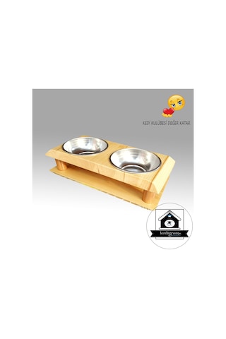 Kedigram Kedi Kulübesi Kedi Köpek Mama Kabı Paslanmaz Kase Çelik