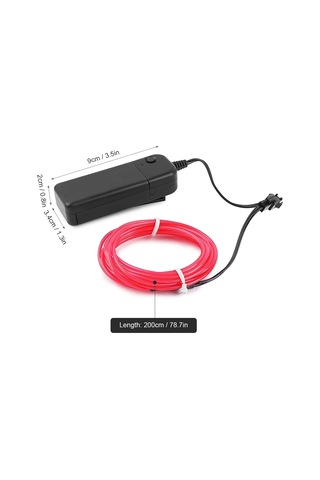 Samdoo Kırmızı Işıklı Scooter Araba Ambiyans Lambası - 200cm Led Şerit, Abs Malzeme, Uyarı Ve Takip Fonksiyonu