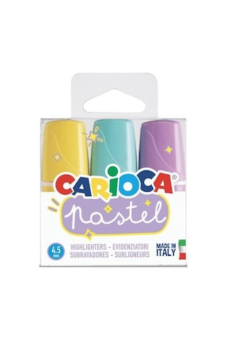 Carioca Pastel Renk Mini Işaretleme Kalemi 3'lü