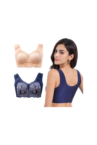 Kırmızı Kadınlar İçin Telsiz Dantel Sütyen Artı Boyutu Yelek Lingerie Ince Fincan Sütyen Günlük Giyim Kırmızı