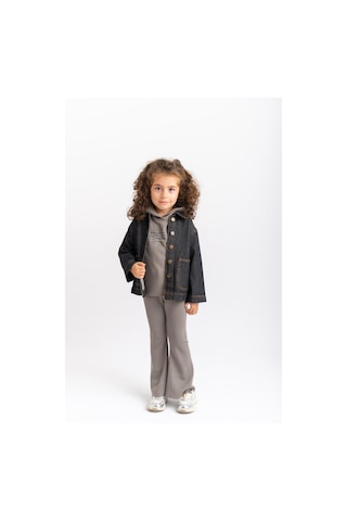 Oliven The Kid Oliventhekid Unisex Cepli Koyu Yıkama Kot Ceket Siyah Siyah