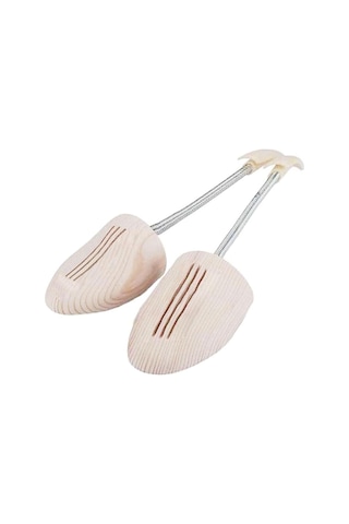 Hapshoe Flexi 36-37 Numara Yaylı Spiralli Ahşap Ayakkabı Kalıbı Bej