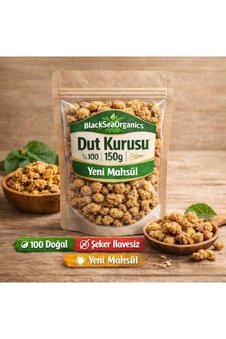 Doğal Katkısız Şeker İlavesiz Dut Kurusu 150g Yeni Mahsül Kurutulmuş Dut 150 G
