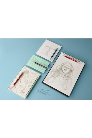 Rotring Tikky Retro Metalik Versatil Kalem Uçlu Kalem 0.5 Metalik Mavi