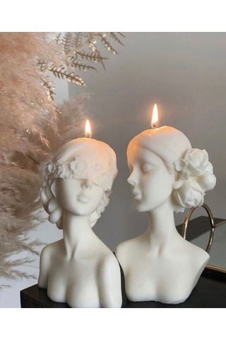 Bernami Mumluk Şamdanpinterest Çiçek Maskeli Kız Mum Diğer