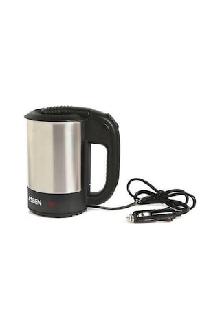 Asben 12 Volt Oto Araç Kettle Araba Su Isıtıcı Çelik Kettle Yarım Litre Hacim