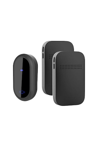 Yunboo Su Korumalı Kablosuz Kapı Zili - 180m Menzil, 38 Melodi Seçeneği, Ip44 Dayanıklı, Bataryasız Çalışma Siyah