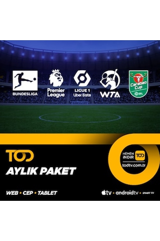 Tod 1 Aylık Spor Extra+ Paketi - (Web + Cep + Tablet + Smart Tv) (450593831)
