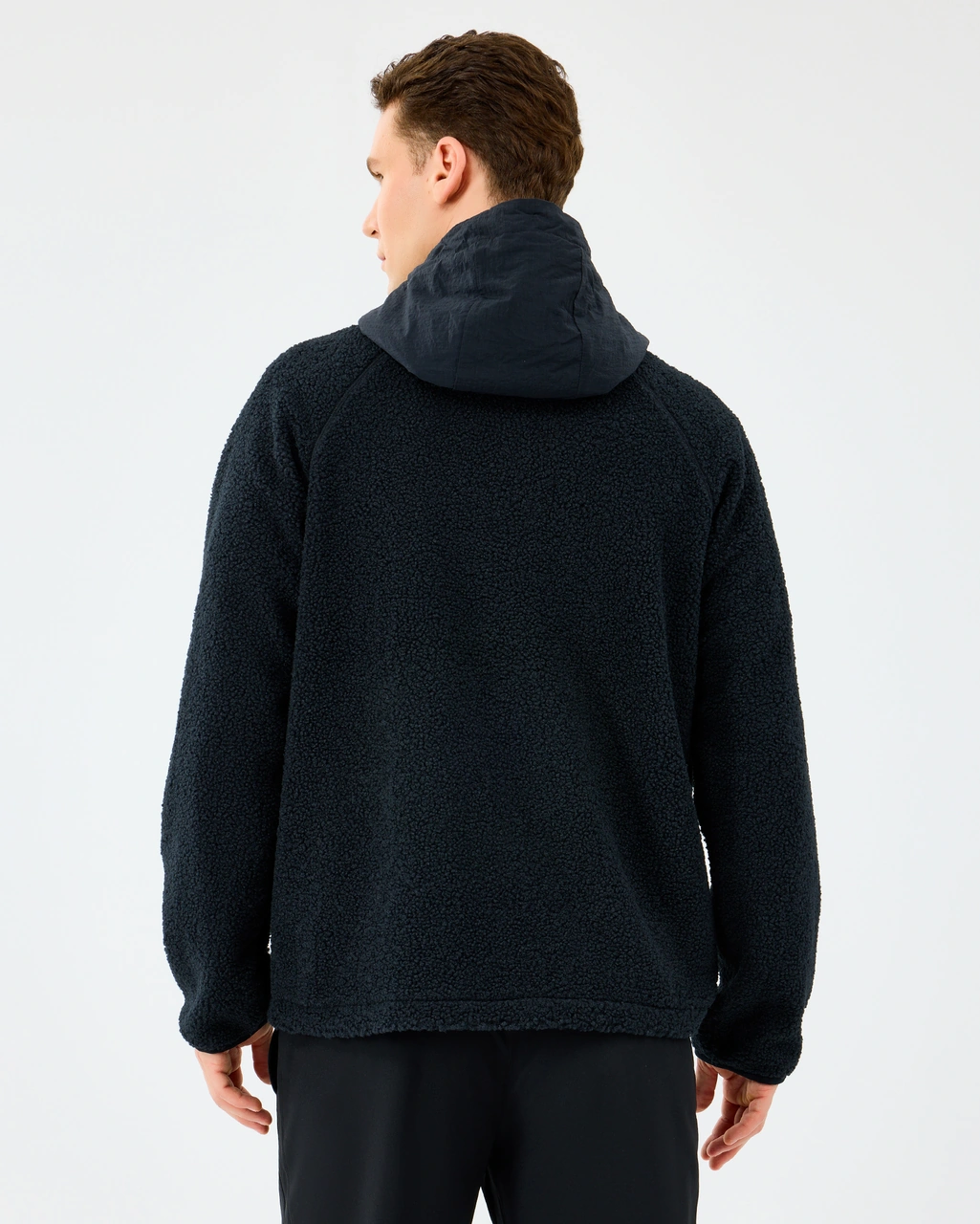 Skechers M Comfort Hoodie Sherpa Jacket Erkek Siyah Mont S2520131-3817 Siyah