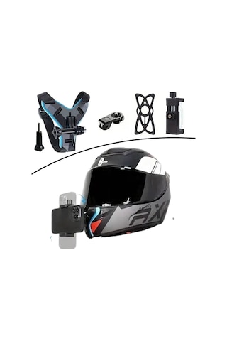 Mcg Motorsiklet Kask Önü Takılan Telefon Tutucu Aksiyon Kamerası Takılabilen Aparat