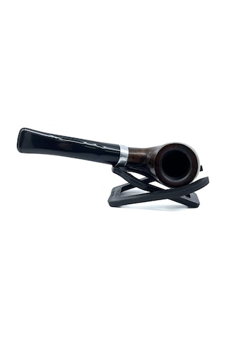 Dapper Bent Billiard Briar Gül Kökü 9 Mm Filtreli El Yapımı Pipo - 3073