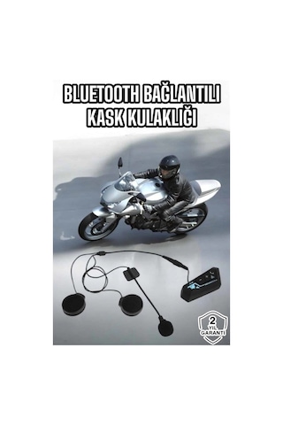 Kask Kulaklığı Motosiklet Intercom Interkom Dinleme Konuşma Özellikli Su Geçirmez