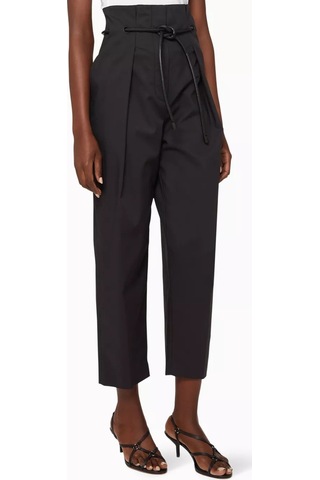 3.1 Phillip Lim Lim Origami Pileli Pamuk Pantolon Yüksek Bel, Modern Ve Rahat Şıklık Siyah