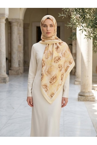 Camellia Scarfs Rossa Desen Soft Şal Tereyağ Sarısı - Zarif Ve Rahat Stil Tereyağı Sarısı