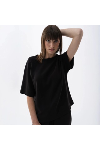 Qua Home Isla Kadın Modal T-shirt Siyah