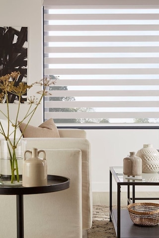 Krem Stor Zebra Perde Oygusuz Krem