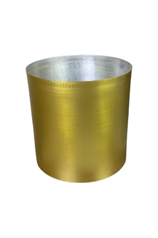 Cihan Çiçekçilik Gold Galvaniz Saksı 30x30 Paslanmaz Gold