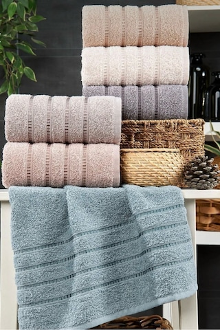 Eponj Home 6lı El Havlu Seti 50x85 You A.kahve-bej-mor-lila-pudra-mint Yeşili A.kahve-bej-mor-lila-pudra-mint Yeşili