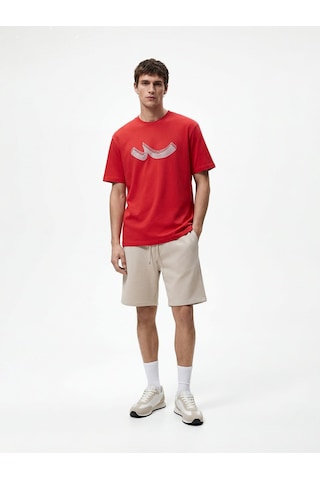 LTB Basic Örme Krem Şort Krem