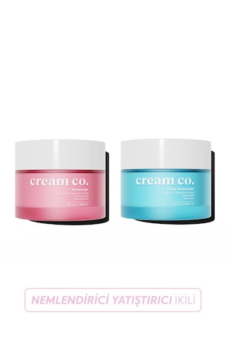 Cream Co. Cilt Tonu Eşitleyici Aydınlatıcı Yatıştırıcı Onarıcı Su Bazlı Nemlendirici Yüz Kremi 2 x 50 ML