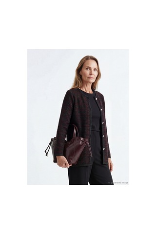 LC Waikiki Nevavm Farkıyla Lcw Grace Bordo Jakar Desenli Kadın Hırka Bordo - 927429160 Bordo