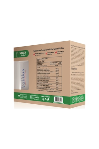 Validus Green Mix Bitkisel Protein Şase - Shaker Hediyeli