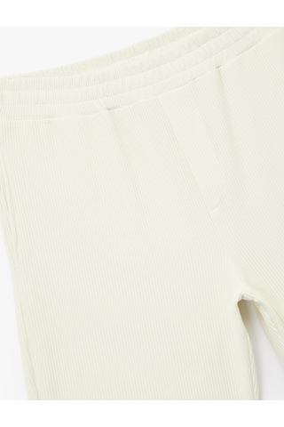 Koton Pamuklu Cep Detayı Fitilli Bermuda Şort Beyaz 5sam40077mk Beyaz