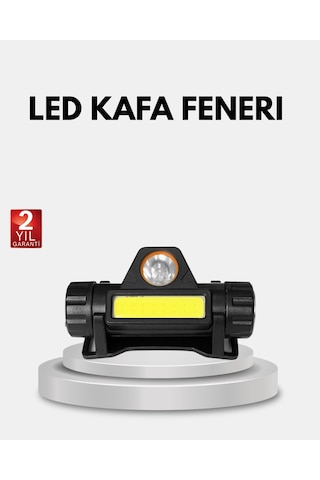 Profesyonel Şarjlı Led Kafa Lambası - Uzun Mesafe + Ortam Aydınlatması Çok Renkli