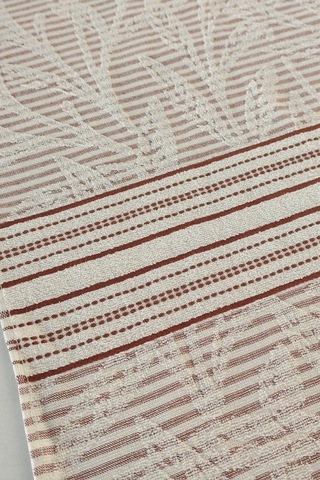 %100 Pamuk, Yaprak Jakarlı, Saçaklı Peştamal Plaj Ve Banyo Havlusu 90x170 Cm - Kiremit Kıremıt
