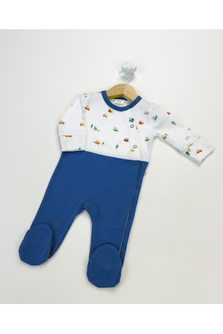 Sezgibaby Erkek Bebek Tulum Mavi