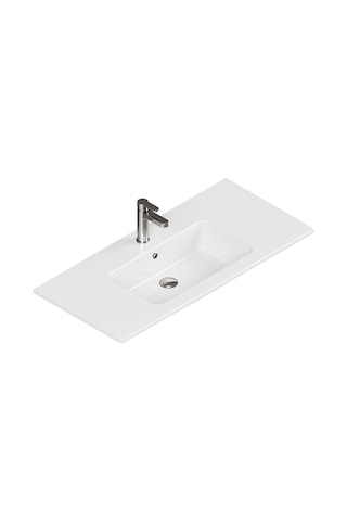 Isvea Sistema T-flat Slim İnce Formlu Lavabo 101 X 46,5 Cm Beyaz Beyaz