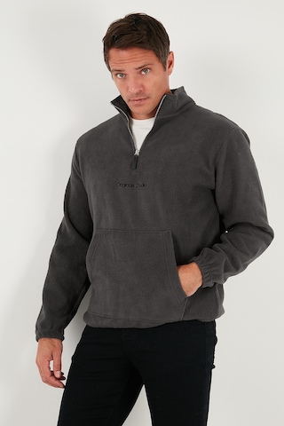 Buratti Regular Fit Yarım Fermuarlı Dik Yaka Yumuşak Dokulu Erkek Sweat 59060661 Antrasit