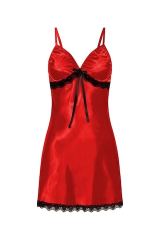 Sones Sling Lace Perspektif İç Çamaşırı Gecelik Kırmızı