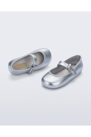 Mini Melissa Soft Ballerina Gümüş Kız Çocuk Babet 36240 Gri