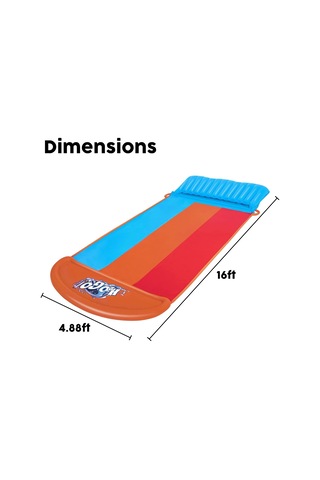 Bestway H2ogo Tsunami Splash Ramp Üçlü Kaydırak 488 Cm Çok Renkli