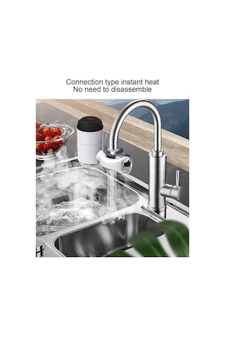 Xurunkeji Elektrikli Anında Su Isıtıcısı Anında Sıcak Su Musluğu Banyo Havzası Musluğu Anında Su Isıtıcısı Abd Fişi Beyaz