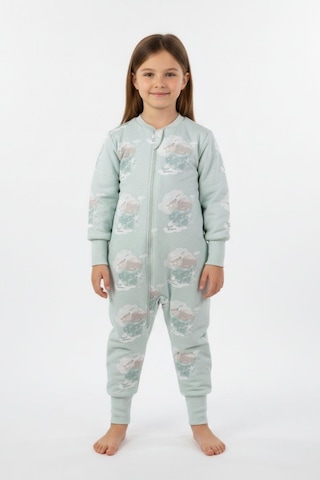 Kız Çocuk Elyaf Dolgulu Premium Kalite 2 Tog Desenli Uyku Tulumu Mint