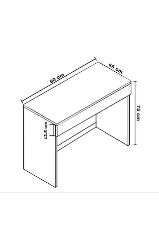Mdf Arya Novella Mode Çekmeceli Makyaj Masası Lefkas Meşe