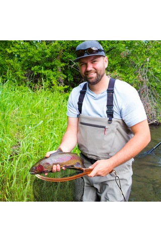 Yuntech01 Spw003 Mini Akarsu Balık Avı Ağı - Ahşap + Silikon/polyester Malzeme, 3 Farklı Boyut Seçeneği A/b/c