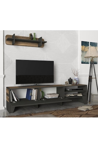 Dekorister Chester Tv Ünitesi Ceviz-Antrasit