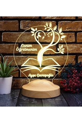 Canım Öğretmenim 3D LED Lamba - Öğretmene Kişiye Özel, Mezuniyet ve Öğretmenler Günü İçin Hediye Fikri