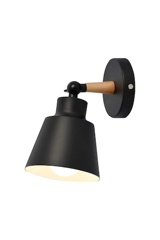 Homyl Modern Duvar Lambası Yatak Odası Koridor Kapalı Siyah Siyah