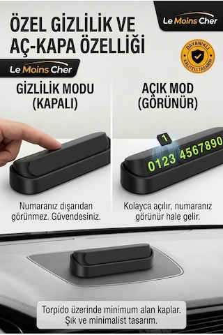 Alfa Romeo 147 Collezione Araç Park Numaratörü Mıknatıslı Aç Kapa Telefon Numaralığı