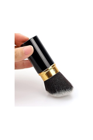 Makyaj Fırçası Geri Çekilebilir Pembe / Siyah / Degrade Allık Fırçası Yumuşak Mineral