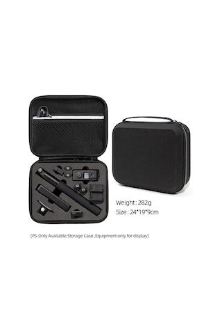 Butu Djı Osmo Action 3 / Action 4 İçin Taşınabilir Fermuar Kamera Koruma Kılıfı Eva Sert Kabuk Kolu Askı Kamera Aksesuarları Saklama Çantası - Siyah