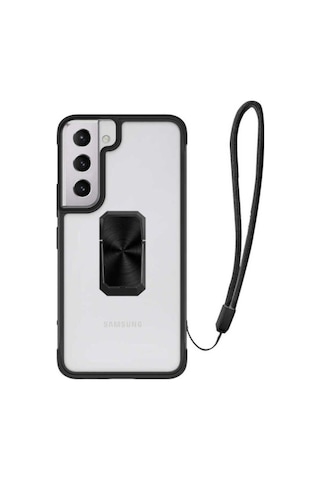 Samsung Uyumlu Galaxy S22 Plus Kılıf Zore V-bax Kapak Siyah